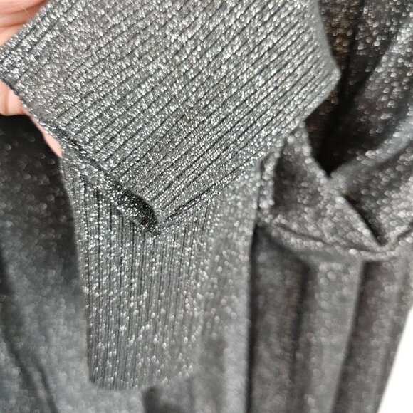 Womens Business Casual Officewear Comfy Cardigan Metallic Gray Worthington LG - Picture 8 of 10